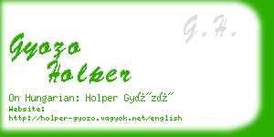 gyozo holper business card
